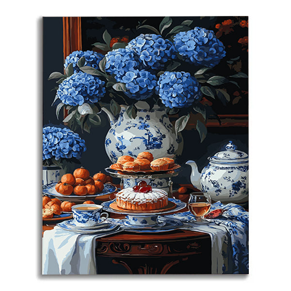 Morning Tea-Flowers-Paint By Numbers Kit