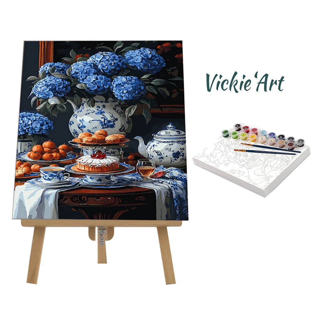 Morning Tea-Flowers-Paint By Numbers Kit