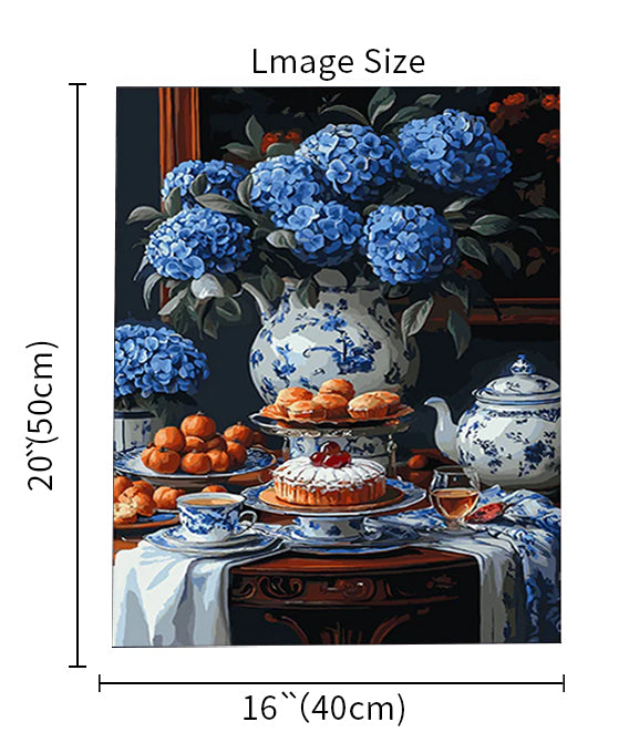 Morning Tea-Flowers-Paint By Numbers Kit