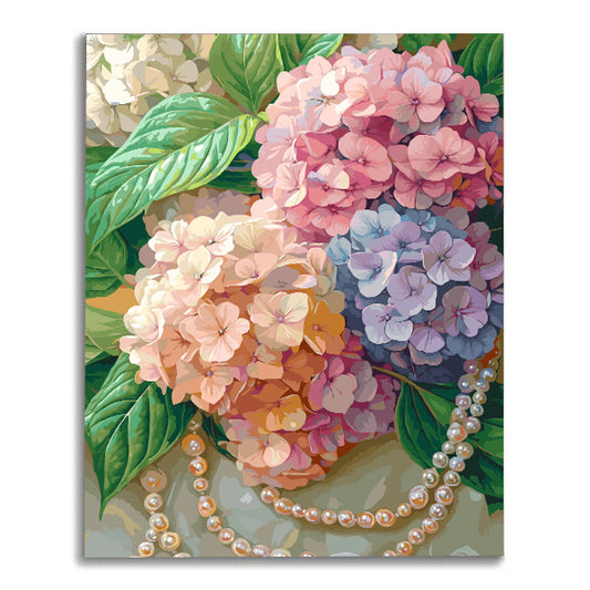 Pearl Hydrangea -Flowers-Paint By Numbers Kit