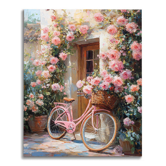 Romantic Pink-Landscape-Paint By Numbers Kit