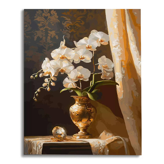 Classic Phalaenopsis-Flowers-Paint By Numbers Kit